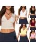 Frauen Tanks Spitzen-Tanktank-Top ärmellose Tops Ladies V-Ausschnitt Rückenless Patchwork Slim Summer Camisoles für Frauen