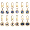 Tornario blu Evil Eye Keechain in lega di rinestone Sun Floro Round Ring Dare Donne Donni uomini colorati Cavali Cavalchi Araganna BASSO CUSCHLE ACCESSIONI CHIAVI CHIAVE BUT