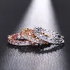 New Luxury High-grade Zircon Fine Earrings Womens Copper Gold Plating Diamond