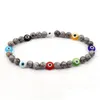 Pulseras de encanto Colorf Devils Oye Bracelet Men 2023 Moda Ancho simple 6 mm Bead mate para joyería PSERA PSERA Hombre Drop entrega dhjma