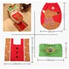 Christmas Decorations Toilet Foot Pad Seat Cover Cap Happy Santa And Rug Bathroom Accessory Claus Elk