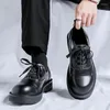 Casual Shoes Original Design 2024 Spring Street Style Black Hombre Leather Height Increasing For Men's Daily Business Dress