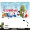 Party -Dekoration Frohe Weihnachtsjahr Banner in Po |6,06 3,6 Fuß wiederverwendbares Zeichen Snowman Deer Yard