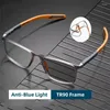 Lunettes de soleil Tendance Tr90 Sports Eyewear Anti-Blue Light Pochromic Lunes Flexible Spring Hinge Optical Spectacle Eyeglass