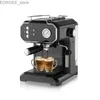 Cafetières 1.5 L expresso machine avec mousse de lait ménage petite machine à café électrique automatique à vapeur commerciale y240403