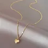 Colliers de pendentif Collier de chaîne de clavicule de pendentif Amour Simple Collier Color Gold Trendy Couleur pour femmes Bijoux de mode Cadeau personnalisé