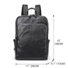 School Bags Casual Leather Backpack Bag Outdoor Top Layer Cowhide Student Genuine Sports For Men 14 Inch