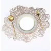 Tapetes de mesa elegantes resistentes ao calor, elegante forma de coral placemat para jantar em casa de decoração de férias