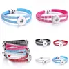 Braccialetti Charm Fashion Noosa Rivca Snaps Button PU Puldamera in pelle Fit 18mm Snap Botton