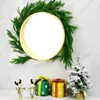 Decorative Flowers 5/6/9FT Norfolk Pine Garland Christmas Greenery Artificial Xmas Wreath Rustic Table Runner Holiday Indoor Mantle Decor