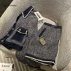 Vestidos vestidos trabalhos conjuntos de tweed casaco de lapela chique de duas peças supera as mulheres da primavera mini jeans y2k