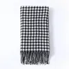 Blankets Modern Minimalist Style Home Windproof And Warm Blanket Sofa Cover Thousand Bird Grid Tassel Wool Summer