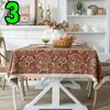 Table Cloth Floral Jacquard Bohemian Thick Tablecloth D6Q2024