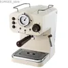 Kaffebryggare CM5013 halvautomatisk espressomaskin 15bar kaffemaskin italiensk dubbel temperaturkontroll ångmjölk skummaskin retro vit y240403
