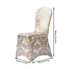 Chair Covers Gold Sliver Printed Cover For Wedding Party Decoration Pattern Design Spandex Birthday Lycra Dining Room