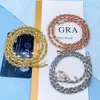 6mmモイサナイトロープチェーンアイスアウトネックレス男性S sier choker for women for women diamonds tester with gra無料配送