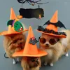 Hundkläder Halloween Pet Witch Hat Costume Accessories For Dogs and Cats Holiday Cosplay Headwear Party