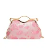 Avondtas handheld dinertas modieuze Chinese stijl klem shell geborduurde print vlinder bloemenketen crossbody