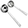 Scoops de café 2 PCS Set Set Sugar Mesurer les cuillères à soupe de cuillère