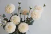 Dekorativa blommor 31.6 "Artificial Dahlia Blossom Branch-Ivory/Beige Flower Stem Diy Florals | Bröllop/heminredning/buketter/mittpunkt