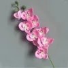 Fleurs décoratives Décoration de mariage de 9 têtes de fleur de soie artificielle 3d phalaenopsis Real Touch Plantes Simulation Butterfly Orchid