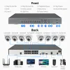 Systeemtechage H.265 16CH 4K 8MP 5MP POE Security NVR Camera System Face Detecteer Two Ways Audio Dome Video Surveillance Protection Kit