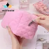 Storage Bags MIROSIE Terry Cloth Makeup Pouch Cotton Zipper Cosmetic Trendy Preppy Quilted Travel Bag Skincare Toiletry