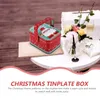 Storage Bottles Sugar Case Christmas Candy Containers Tin Tinplate Cookie Supplies Jar Holder Box