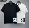 DSQ Phantom Kaplumbağa Erkek Tişörtleri Erkek Tasarımcı Tişörtleri Siyah Beyaz Serin T-Shirt Erkekler Yaz İtalyan Moda Sıradan Sokak T-Shirt Üstleri Plus Boyut M-XXXL 6220