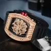 15 Kwai Tiktok, Trend, Fortune Turning, Watch, Male, All Stars, Diamond Set, вращающийся циферблат, водонепроницаемые Quartz Watch 55