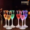 Copos de vinho LED Luminous Bar Copo KTV Coquetel Glass 6pcs Copos FDA Food Grade Plastic Light Bateria