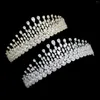 Hair Clips Bride Crowns Tiaras For Wedding Elegant 4A Cubic Zirconia Bridal Diadems Headbands Prom Party Headpiece Jewelry Accessories