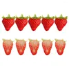 Party Decoration 10 PCS Decor Artificial Strawberry Fruits Ornament Chic Faux Strawberries Model