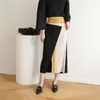 Jupes Miyake Half-Skirt 2024 Été haut de gamme plissée à plissure divisée colorant à demi-corps jupe décontractée