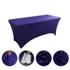 Table Cloth Spandex Plain Stretch Party Cover 4-8FT Folding Rectangular Cocktail Tablecloth For Wedding Banquet Christmas