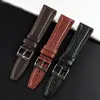 French Goat Leather Watchband 20 21 22mm Lämplig för läderrem som är lämplig för dykklocka läder 240320