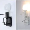 Lâmpada de parede Personalidade criativa nórdica Ferro simples para a sala de estar de cabeceira de cabeceira de fósforo de fósforo Man Light Light