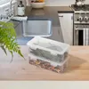 Teller Kunststoff Utensilhalter Brot Aufbewahrungsbox Küche Versorgung Quadrat Fruchtkanister Kühlschrank Sandwich Frisch Keep