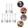 Ensembles de vaisselle 9 PCS Ménage en acier inoxydable Dessert Spoon Coffee cuillères créatives et fourchettes