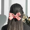 Feestvoorraden Elegante zoete girly gegolfde boog haarclip Bowknot Strawberry Ribbon Bunches