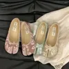 Casual Shoes Flat Single Spring Autumn Women's Ballet Sandals Split Toe Retro Women Shallow Mouth Elegance Flower Lace