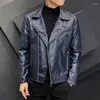 Giacche di marca abbigliamento da uomo giacca in pelle per la moda in forma slim fit da uomo cappotti casual blazer s-4xl 111