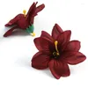 Fiori decorativi 10/20pcs 9 cm teste artificiali per decorazioni per la casa decorazione matrimoniale decorazione falsa artigianato fai -da -te regali accessori