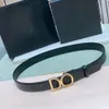 Fashion Top Layer Cowhide Women Thin Belt Designer Men Belt Width 3.0cm Classic Smooth Buckle Business Casual Jeans Accessory Belt Beautiful Gift