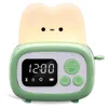 Nachtlichten Timer Clock Boosterlamp Schattig licht met Time Management Tool en Table Alarm Digital For Kids Green