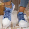 Casual Shoes Lace Hollow Patchwork Leisure Women'S Four Seasons Non Slip Flat Round Toe Breathable Up Zapatos Para Mujeres
