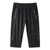 Heren shorts 2024 Summer Men Fashion Ice Silk Capris Quick Drying Sports Casual Mens Clothing Plus Size 8xl