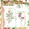 Decorative Flowers 48 Pcs Artificial Sprigs Faux Pine Leaves Greenery Stems Picks For Xmas Green&Red