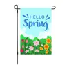 Courtyard bandiera del giardino di felice primavera Benvenuto Hello Spring Flower Bird Yard Flag Material di lino P304