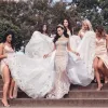 Sukienki wspaniałe sznurki królewskie sukienki ślubne z odłączoną dorskurtami wysoko szyi Suknie ślubne z długim rękawem 2017 Oszałamiająca syrena BR
